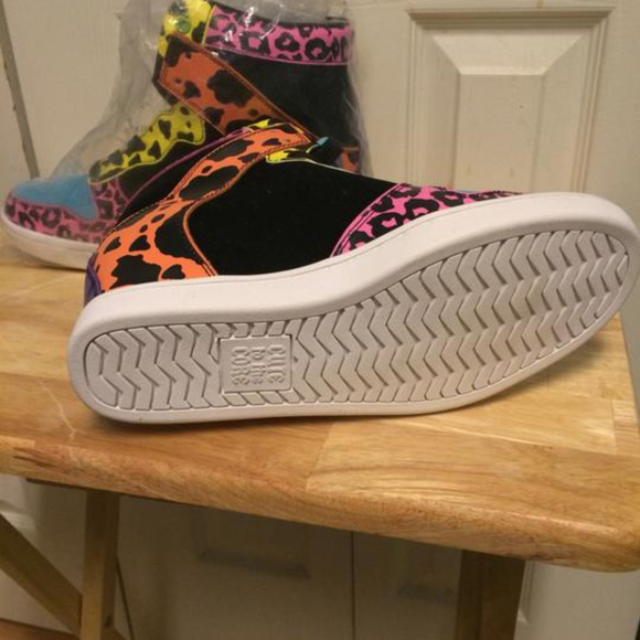 Jeremy Scott-inspired Leopard Print fashion sneakers, size 9 - Picture 5 of 5